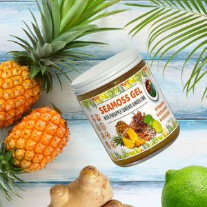 Dr. Sebi inspired Natural Organic Sea Moss Gel | Wildcrafted Sea Moss Enhanced with Pineapple, Turmeric, Ginger & Lime for Immune & Digestive Support |Packed with Vitamins & Minerals, 8 Oz
